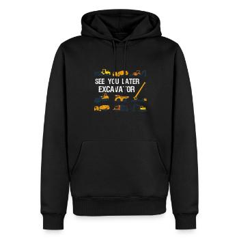 A plus tard excavatrice tout-petit Boy Kids - Sweat à capuche Premium bio Homme - noir - Devant - Nico (187cm)