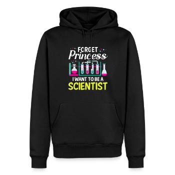Oubliez princesse je veux un - Sweat à capuche Premium bio Homme - noir - Devant - Nico (187cm)