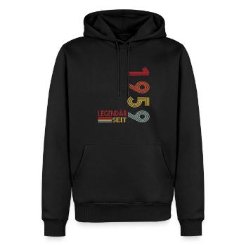 Geburtstag Geboren 1959 Mann Legendär seit 1959 - Männer Premium Bio Hoodie - Schwarz - Vorne - Nico (187cm)
