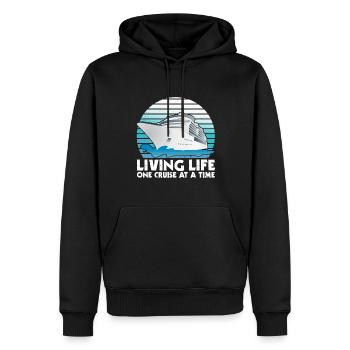 Live Live One Cruise Zu Einem Zeitschiff - Männer Premium Bio Hoodie - Schwarz - Vorne - Nico (187cm)