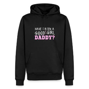 War Ich Ein Gutes Mädchen Daddy? Naughty Kinky - Männer Premium Bio Hoodie - Schwarz - Vorne - Nico (187cm)