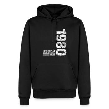 Geburtstag Geboren 1980 Mann Legendär seit 1980 - Männer Premium Bio Hoodie - Schwarz - Vorne - Nico (187cm)