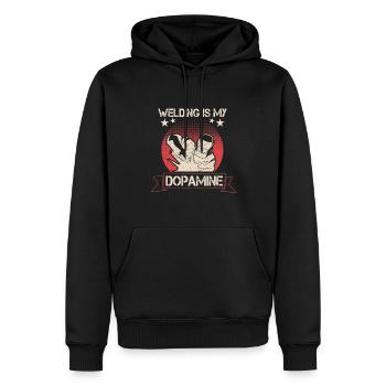 Schweißen Ist Mein Dopamin Lustiger Schmied - Männer Premium Bio Hoodie - Schwarz - Vorne - Nico (187cm)