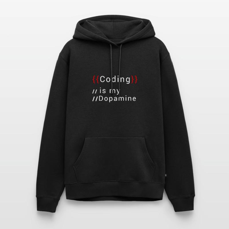 Funny Coding Is My Dopamine Coder Men’s Premium Organic Hoodie