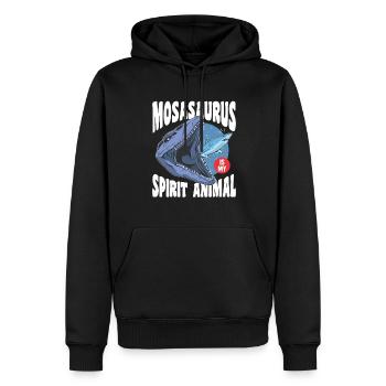 Biologiste marin Mosasaurus Temps Dinosaure - Sweat à capuche Premium bio Homme - noir - Devant - Nico (187cm)