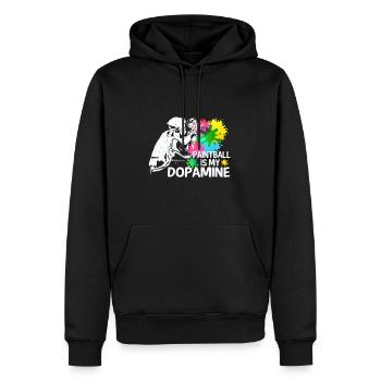 Paintball is my dopamine funny paintball - Men’s Premium Organic Hoodie - black - Front - Nico (187cm)