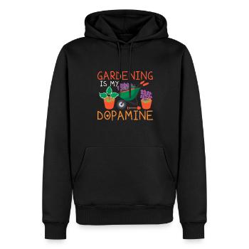 Gartenarbeit Ist Meine Dopamin-Gartengrünpflanze - Männer Premium Bio Hoodie - Schwarz - Vorne - Nico (187cm)
