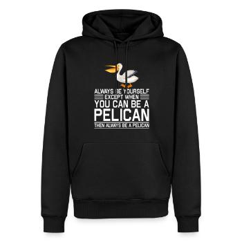 Pelikan Pelikane Vögel Wasservogel - Männer Premium Bio Hoodie - Schwarz - Vorne - Nico (187cm)