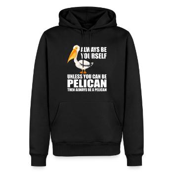 Pelikan Pelikane Vögel Wasservogel - Männer Premium Bio Hoodie - Schwarz - Vorne - Nico (187cm)