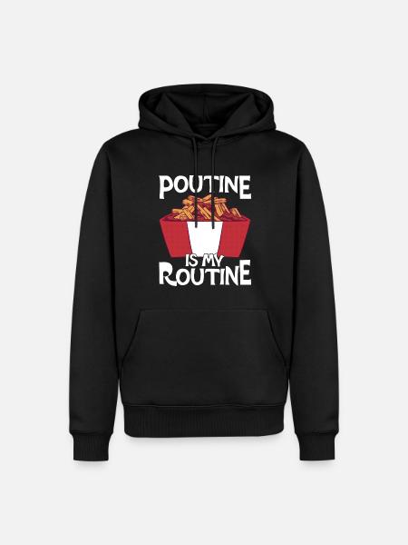 Poutine Canada Fast Food Specialty - Men’s Premium Organic Hoodie - black