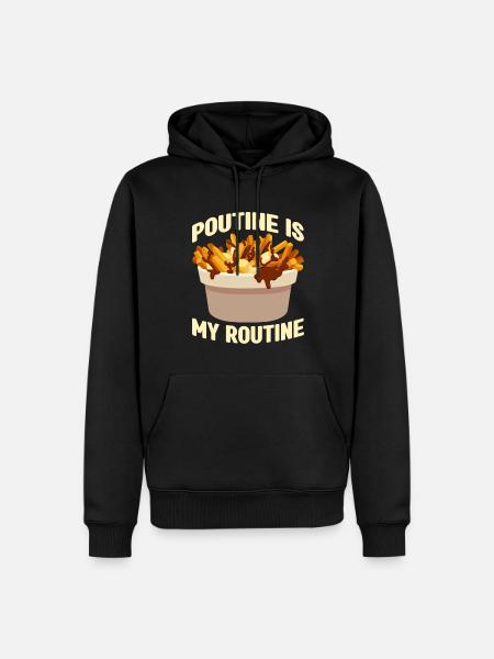 Poutine Canada Spécialité de restauration rapide - Sweat à capuche Premium bio Homme - noir
