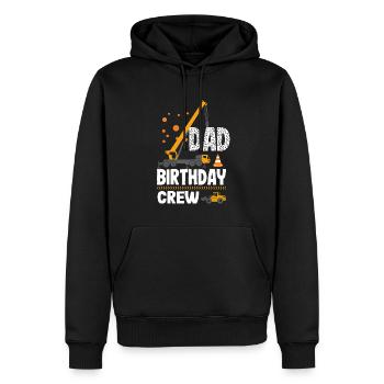 Papa Birthday Crew Construction Theme - Men’s Premium Organic Hoodie - black - Front - Nico (187cm)