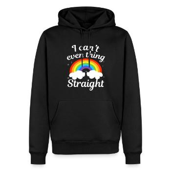 Ich Kann Nicht Einmal Denken - Männer Premium Bio Hoodie - Schwarz - Vorne - Nico (187cm)
