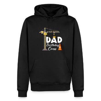 Papa Birthday Crew Construction Theme Birthday Party - Men’s Premium Organic Hoodie - black - Front - Nico (187cm)