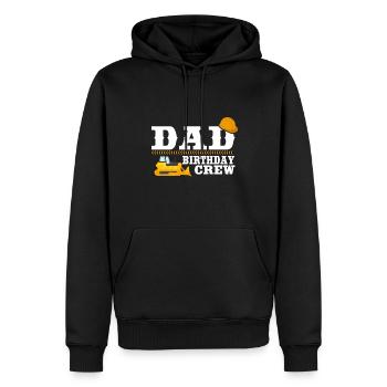 Papa Birthday Crew Construction Theme - Men’s Premium Organic Hoodie - black - Front - Nico (187cm)