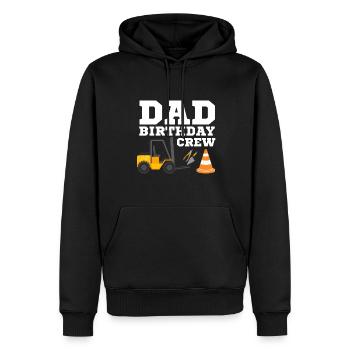 Papa Birthday Crew Construction Theme - Men’s Premium Organic Hoodie - black - Front - Nico (187cm)
