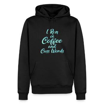 Ich Renne Auf Kaffee Und Wörter Lustige - Männer Premium Bio Hoodie - Schwarz - Vorne - Nico (187cm)
