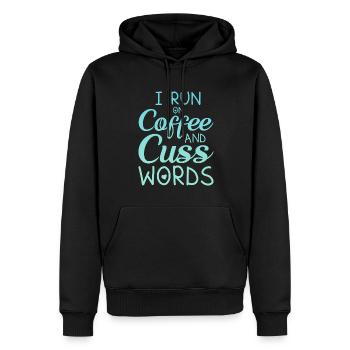 Ich Renne Auf Kaffee Und Wörter Lustige - Männer Premium Bio Hoodie - Schwarz - Vorne - Nico (187cm)
