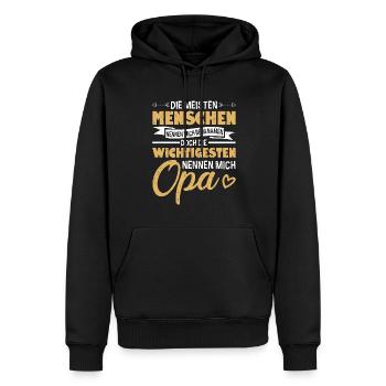 Die Meisten Menschen Nennen Mich Opa Großvater - Männer Premium Bio Hoodie - Schwarz - Vorne - Nico (187cm)