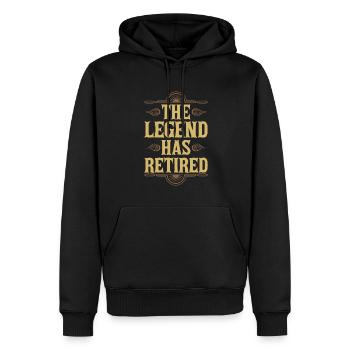 Die Legende Hat Den Lustigen Ruhestand Im - Männer Premium Bio Hoodie - Schwarz - Vorne - Nico (187cm)