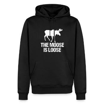 Le loose is loose Vintage Canada Canadien - Sweat à capuche Premium bio Homme - noir - Devant - Nico (187cm)