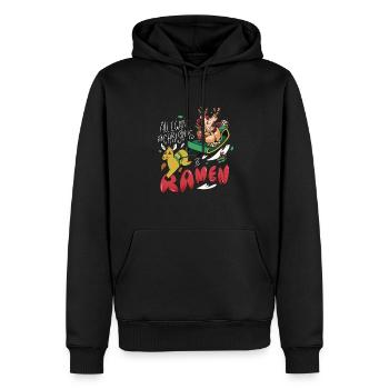 Tout ce que je veux pour Noël, ce sont des nouilles Ramen Apan - Sweat à capuche Premium bio Homme - noir - Devant - Nico (187cm)