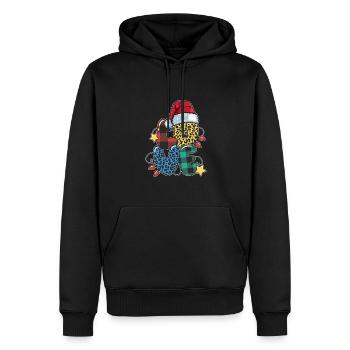 Love , Love Christmas , Christmas tree - Men’s Premium Organic Hoodie - black - Front - Nico (187cm)