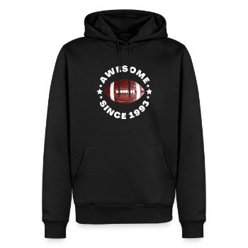 Super Seit 1993 Fußballkugel Gute Spielerlegende - Männer Premium Bio Hoodie - Schwarz - Vorne - Nico (187cm)