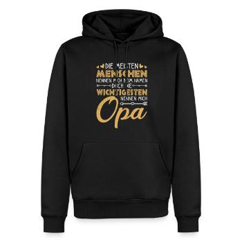 Die Meisten Menschen Nennen Mich Opa Großvater - Männer Premium Bio Hoodie - Schwarz - Vorne - Nico (187cm)