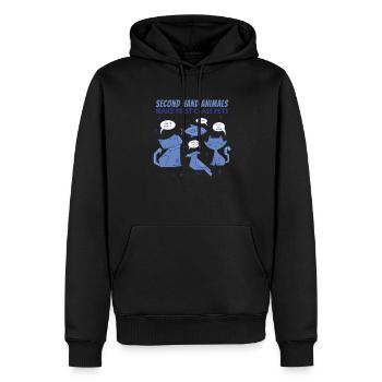 Les animaux d’occasion font des animaux de compagnie de première classe - Sweat à capuche Premium bio Homme - noir - Devant - Nico (187cm)