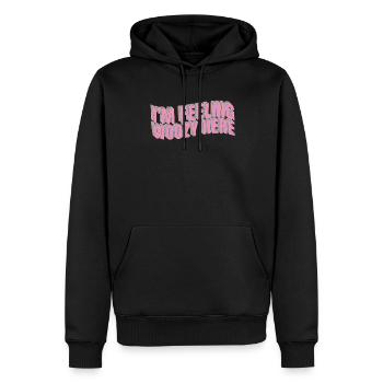 Ich Fühle Mich Woozy Hier Verrückter Geschenkwitz - Männer Premium Bio Hoodie - Schwarz - Vorne - Nico (187cm)
