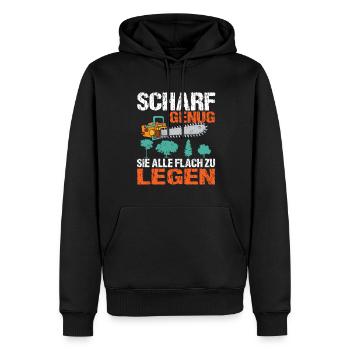 Scharf Genug Sie Alle Flach zu legen Forstwirt - Männer Premium Bio Hoodie - Schwarz - Vorne - Nico (187cm)