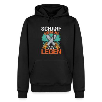 Scharf Genug Sie Alle Flach zu legen Forstwirt - Männer Premium Bio Hoodie - Schwarz - Vorne - Nico (187cm)