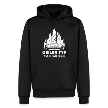 Geiler Typ Am Grill BBQ Grillen Barbecue Outfit - Männer Premium Bio Hoodie - Schwarz - Vorne - Nico (187cm)