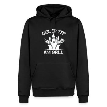 Geiler Typ Am Grill BBQ Grillen Barbecue Outfit - Männer Premium Bio Hoodie - Schwarz - Vorne - Nico (187cm)