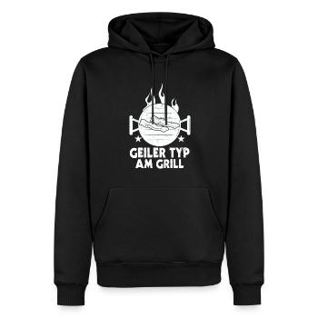 Geiler Typ Am Grill BBQ Grillen Barbecue Outfit - Männer Premium Bio Hoodie - Schwarz - Vorne - Nico (187cm)