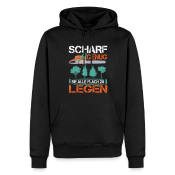 Scharf Genug Sie Alle Flach zu legen Forstwirt - Männer Premium Bio Hoodie - Schwarz - Vorne - Nico (187cm)