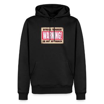 L’adolescent officiel ne s’approche pas d’une citation d’avertissement - Sweat à capuche Premium bio Homme - noir - Devant - Nico (187cm)