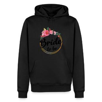 La mariée doit être à la douche nuptiale du mariage - Sweat à capuche Premium bio Homme - noir - Devant - Nico (187cm)