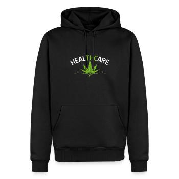 Soins de santé drôle THC Marijuana Weed Cannabis - Sweat à capuche Premium bio Homme - noir - Devant - Nico (187cm)