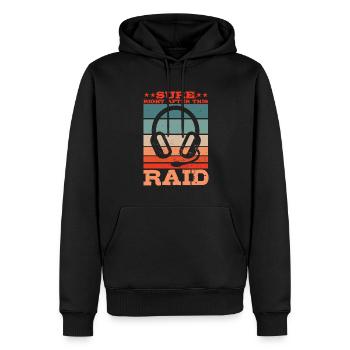 Sicher Gleich Nach Diesem Raid Gaming MMORPG Gamer - Männer Premium Bio Hoodie - Schwarz - Vorne - Nico (187cm)