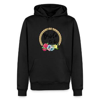 La mariée sera mariée au mariage JGA - Sweat à capuche Premium bio Homme - noir - Devant - Nico (187cm)