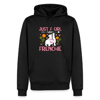 Only one girl who has her French - Men’s Premium Organic Hoodie - black - Front - Nico (187cm)