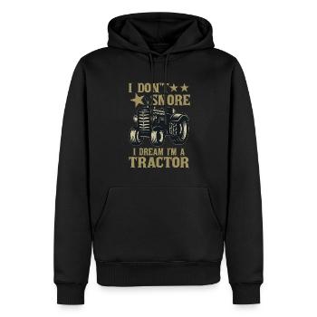 Je ne ronfle pas, je rêve que je - Sweat à capuche Premium bio Homme - noir - Devant - Nico (187cm)