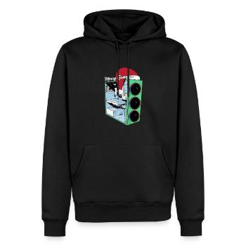 PC de jeu avec Beanie Funny Gambler Outfit Noël - Sweat à capuche Premium bio Homme - noir - Devant - Nico (187cm)