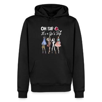 Oh SIP, Es Ist Eine Mädchenausreise Schwarze - Männer Premium Bio Hoodie - Schwarz - Vorne - Nico (187cm)