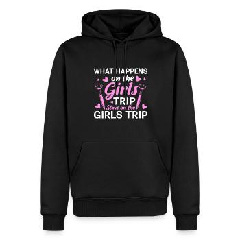 Ce qui se passe sur le voyage des filles reste drôle - Sweat à capuche Premium bio Homme - noir - Devant - Nico (187cm)