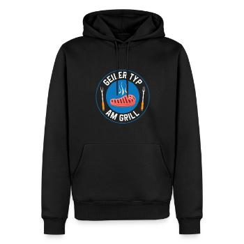 Geiler Typ Am Grill BBQ Sommer Grillen Barbecue - Männer Premium Bio Hoodie - Schwarz - Vorne - Nico (187cm)