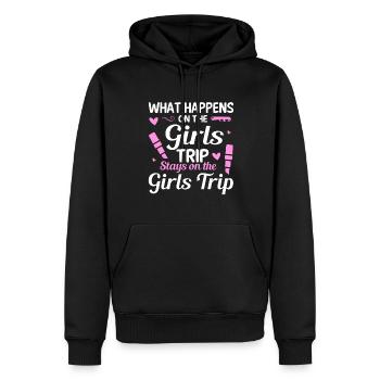 Ce qui se passe sur le voyage des filles reste drôle - Sweat à capuche Premium bio Homme - noir - Devant - Nico (187cm)