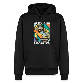 A plus tard Digger drôle de bambin - Sweat à capuche Premium bio Homme - noir - Devant - Nico (187cm)